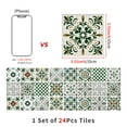 thumbnail image 2 of 24PCS Mediterranean Style Peel and Stick Wall Tile Decals - 6"x6" Vintage Waterproof Vinyl Moroccan Bohemian Stickers for Kitchen Backsplash, Bathroom, Stair Riser Decor, 2 of 9