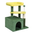 thumbnail image 6 of ZephyPaws 29in Cute Cat Tree Kitten Tower for Indoor Cat,Sisal Scratching Posts with Condo,Jump Platform Cat Furniture Activity Center Play House,Yellow Green, 6 of 9