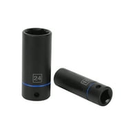 Hyper Tough 9-Piece 1/2-inch Drive Deep Metric Impact Socket Set (mm)