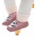 thumbnail image 3 of Pack de 3 calcetines para bebé, zapatillas antideslizantes con forro, zapatos de cabaña para primeros pasos de invierno, 3 of 5