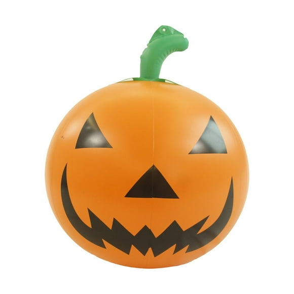 Tnarru Halloween Pumpkin Decoration Inflatable Pumpkin Ball Ornament Decorative PVC Cute Orange for Lawn Indoor Holiday Thanksgiving 40x53cm