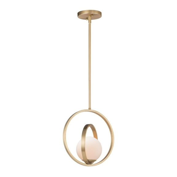 26052SWSBR Maxim Lighting Coronet - 12 Inch 1 Light Pendant-Satin Brass Finish