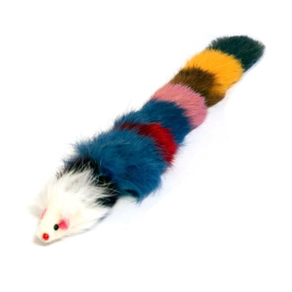 Fur Weasel Toy - Multi-Colored