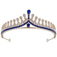 thumbnail image 1 of Wedding Bride Crown Rhinestone Crown Bridal Crown Women Girls Hair Accessory, 1 of 8
