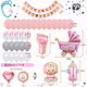 thumbnail image 2 of Baby Shower Niña Decoraciones Globos, Rosa, 2 of 5