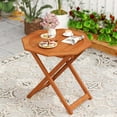thumbnail image 2 of Costway 1 PCS Outdoor Patio Folding Wood Dining Table for 4 with 2" Umbrella Hole for Garden, 2 of 11