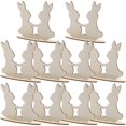 thumbnail image 5 of Easter Bunny 10Pcs Unfinished Wooden Rabbit Ornaments for Playing, 5 of 5