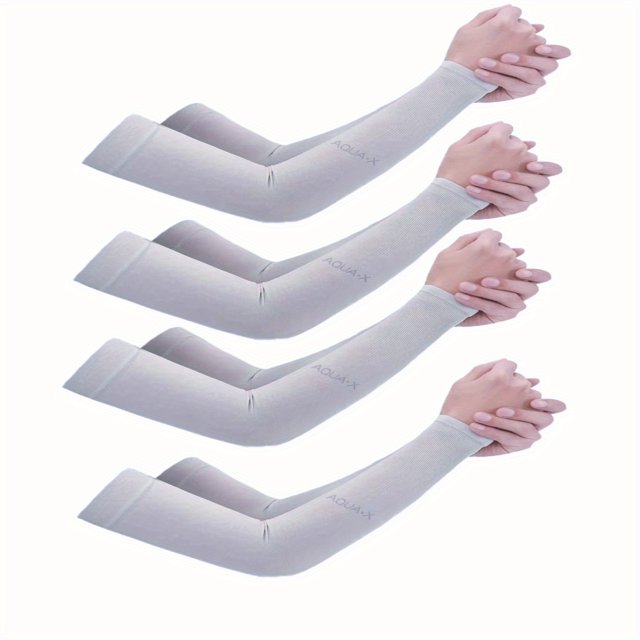 4 pares de mangas de enfriamiento con protección UV para deportes al aire libre - Mangas de compresión para hombres y mujeres - Ideal para baloncesto, golf y fútbol