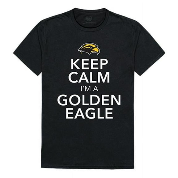 W Republic Apparel 523-151-E27-05 Southern Miss Keep Calm Mens Tee, Black - 2XL