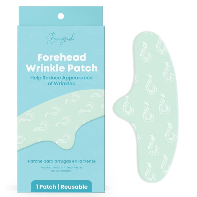 Parches antiarrugas para la frente reutilizables | Tratamiento de arrugas no invasivo para líneas finas | Funciona con cinta de estiramiento facial y kits de parches para ojos | Solución suave y durad