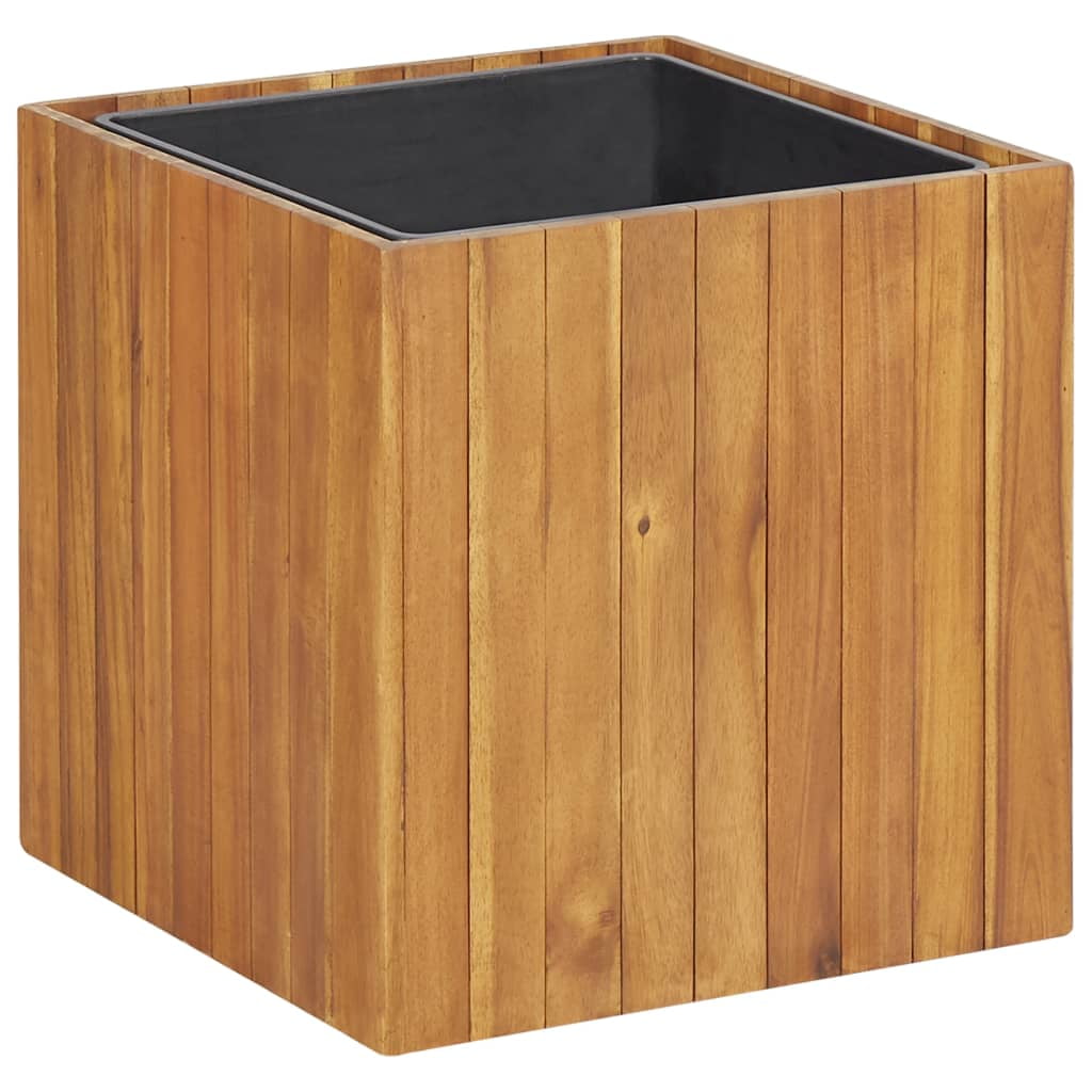 Kepooman Wood Flower Herb Box Basket for Balcony Patio Planter, Brown Kepooman Wood Flower Herb Box Basket for Balcony Patio Planter, Brown