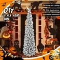 thumbnail image 4 of Ayieyill 5ft Halloween Tree with Ghost Faces Pop up Pencil Tree , Indoor/Outdoor Party Tree, Black, 4 of 8