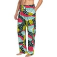 thumbnail image 3 of Kdxio Green Mushroom Print Men's Sleep Pajama Pant Lounge Pants with Pockets, 3 of 8