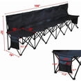 thumbnail image 2 of YEXJ Foldable Sideline Bench 600D Oxford Double Layer Fabric,Black, 2 of 8