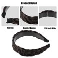 thumbnail image 3 of Diadema trenzada de cabello sintético para mujeres y niñas Marrón oscuro Unique Bargains 1 pieza 1.5 pulgadas, 3 of 7