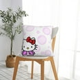 thumbnail image 4 of Hello Kitty Pillow Cover, Square Throw Pillow Cases For Couch Sofa Bed Living Room,Home Decorative, 24"X24", 4 of 9
