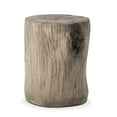 thumbnail image 3 of COSIEST Gray Faux Wood Tree-Trunk Stool, Painted Concrete End Table, 3 of 9