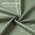 thumbnail image 4 of Shower Curtain Waffle Textured 120GSM Soft Fabric Bath Curtains with 12 Plastic Hooks, Water Repellent, Machine Washable - 72W" x 72H", Sage Green, 4 of 6