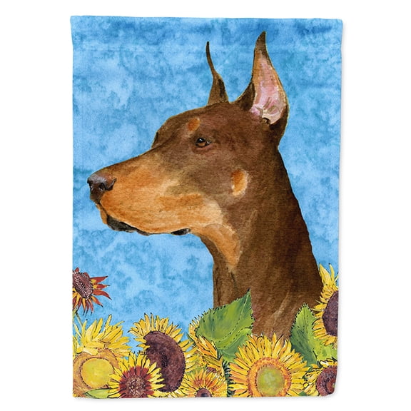 Doberman Flag Canvas House Size