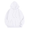 thumbnail image 7 of Womens Blouses Winter Loose Fit Hooded Long Sleeve Mitten-Cuff One Shoulder Drawstring Graphic Casual Polyester Sweatshirts Hoodies(White,M), 7 of 7