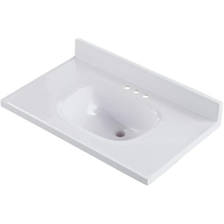 White Rectangular Vanity Top, 31 Inch Vanity Top With Sink