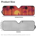 thumbnail image 3 of FUIALDOLG Car Windshield Sun Shade, Tropical Sunset Palm Tree Car Window Shades Heat Reflective Interior Cool, Universal Fit for Most Cars Off-road Vehicle SUV, Foldable & Portable Design, 3 of 7