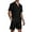 Black, variant on Aiyino Men's 2 Pieces Shirt Set Short Sleeve Button Down Casual Hippie Holiday Beach T-Shirts Shorts Outfits