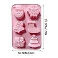 thumbnail image 3 of Fwttom Christmas Silicone Muffin Pans for Baking, Non-stick Silicone Baking Pan with Christmas Tree Santa Claus Snowman Shape, Flexible Silicone Baking Mold for Cake, Cookies, Pies & Brownies, 3 of 6
