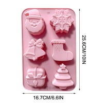 ZSBCMY Large Christmas Baking Molds for Mini Cakes, Soaps, Chocolates, Jelly and Candles, Christmas Tree, Santa Claus, Snowman Shapes, Food-Grade Silicone Bakeware for Holiday Treats and Gifts
