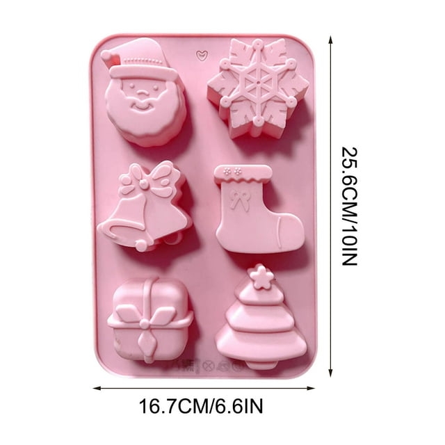 SDNall Christmas Tree Decorations, Mini Christmas Tree, Santa Claus Decoration, Large Christmas Baking Mold Set - Mini Cakes, Soaps, Chocolates, Jelly & Candle Holders with Santa & Snowman Shapes