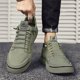 thumbnail image 2 of Zapatos informales de lona de seda de hielo para hombre, zapatillas para caminar al aire libre, calzado transpirable, color verde, 2 of 5