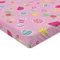 thumbnail image 2 of Ambesonne Sweets Fitted Sheet, Creative Delicious Fruit, Twin XL Size, Pale Pink Magenta Mint, 2 of 3