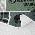 thumbnail image 5 of Manfei Jungle Deer Bear Twin Quilt Set 2 Pieces,Camping Car Twin Coverlet Set,Brown Black,1 Bedspread and 1 Pillowcase, 5 of 7