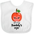 thumbnail image 3 of Inktastic Apple of My Daddy's Eye Cute Red Apple Boys or Girls Baby Bib, 3 of 4