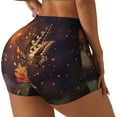 thumbnail image 2 of Kdxio Butterfly Sitting on a Flower Print Workout Shorts for Women Seamless Soft Smooth Gym Yoga Scrunch Active Shorts, 2 of 9