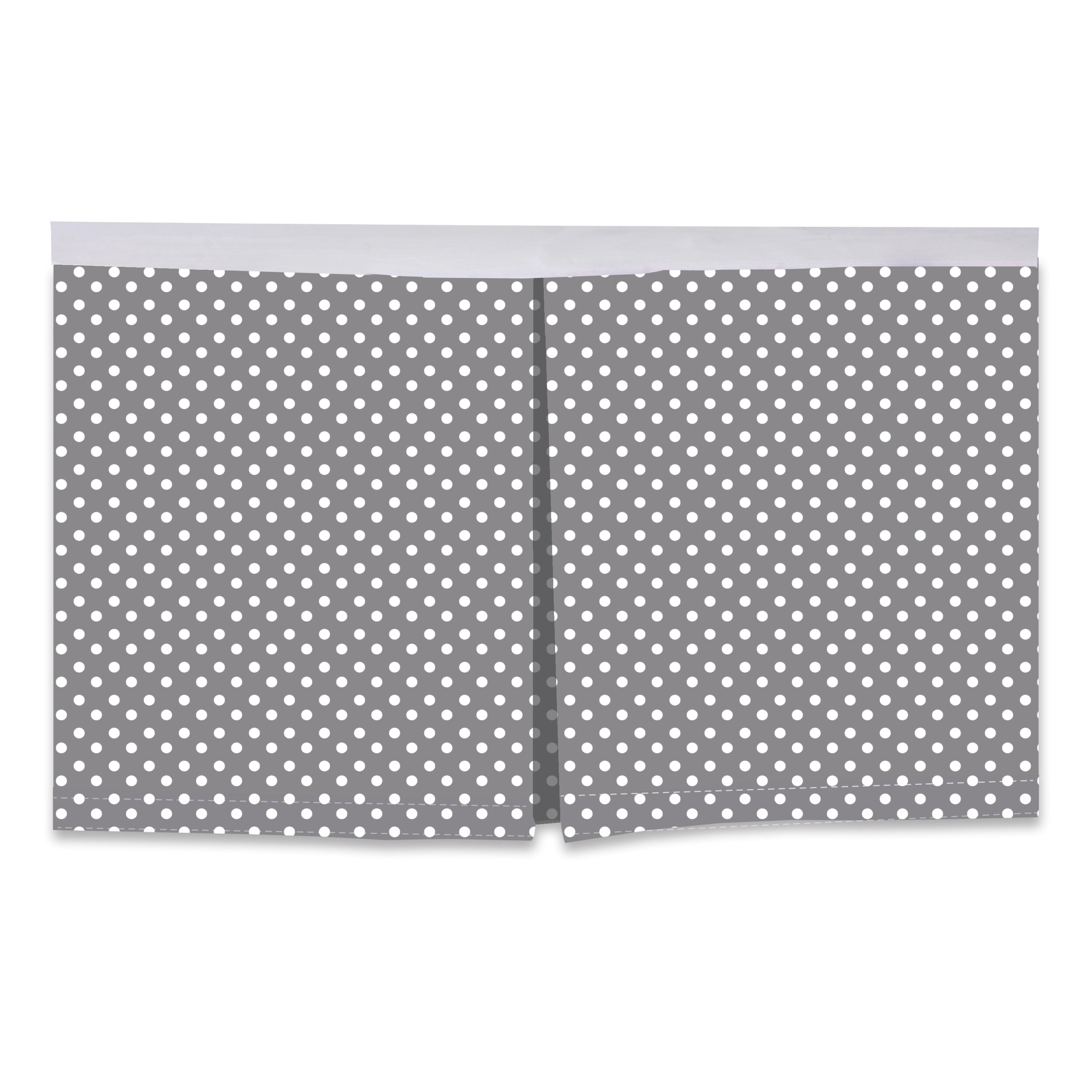 Bacati - Multiple Options of Crib or Toddler Bed Skirt or Dust Ruffle 100% Cotton Percale, Mix N Match Pin Dots