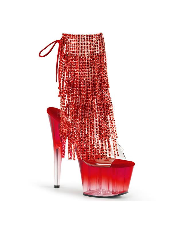 Clr-Red/Red Pleaser Platforms (Exotic Dancing) Ankle/Mid-Calf Boots Size: 5 Clr-Red/Red Pleaser Platforms (Exotic Dancing) Ankle/Mid-Calf Boots Size: 5
