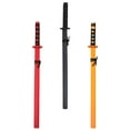 thumbnail image 4 of 3 piezas de katana de madera, espada samurái de madera, accesorio de cosplay, espada japonesa, juguete para niños, 4 of 8