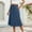 Dark Blue, variant on Dpytoraw Women's New Mid Length Elastic High Waisted Fashion Elegant Solid Color Skirt Women’s Tennis Skirt Red