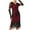 Burgundy, variant on Women's Sparkly Fringe Party Dress Short Sleeve V Neck Sequin Embellished Cocktail Gown Celebration Beige