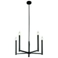 thumbnail image 2 of Tayon 24 in. 5-Light Indoor Satin Black Finish Chandelier with Light Kit, 2 of 3