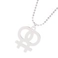 thumbnail image 2 of Stainless Steel Pendant Necklace Hollow Clavicle Chain Neck Chain (Women Style), 2 of 8
