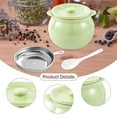 thumbnail image 6 of YWMJZEU Ceramic Bacon Grease Container Counter Organizer Home Frying Oil Storage Can 1400ml Green, 6 of 9