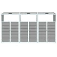 thumbnail image 4 of vidaXL Wheelie Bin Storage for Triple Bins Gray 85"x31.9"x45.3" Steel, 4 of 4