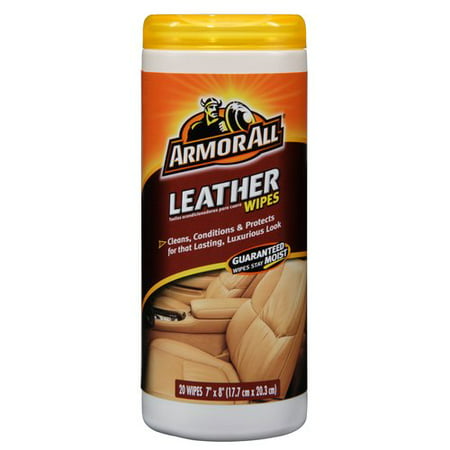 Armor All Leather Care Wipes, 20 ct, Car Leather Cleaner (Best Car Leather Wipes)