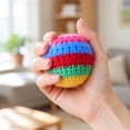 thumbnail image 5 of 6PCS Upgraded Handmade Knitted Hackys Set, Colorful Crochet Footbag Sacks, Juggling Kick Balls for Adults, Portable Handwoven Toss Hacky Balls, 5 of 7