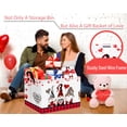 thumbnail image 5 of MYFLOCY Large Valentine Basket Empty Heart Basket for Gifts Collapsible Kids Storage Bins Decor(eopard Print Three Gnome), 5 of 7