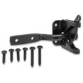 thumbnail image 1 of Self Locking Automatic Gravity Lever Fence Gate Latch, Steel, Black, 1 of 10