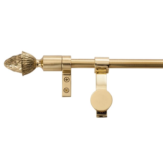 Zoroufy Legacy Polished Brass 48" to 88" Adjustable Wall Tapestry Rod