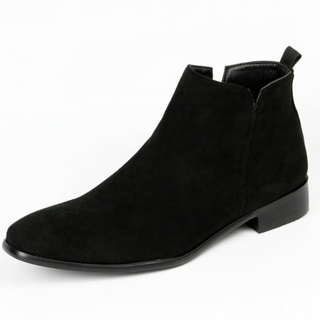

HOLXI 2024 Men s Suede Leather Chelsea Ankle Boots Premium Leather Chelsea Boots Non Slip Side Zipper Comfortable Men s Dress Square Toe Ankles Boots